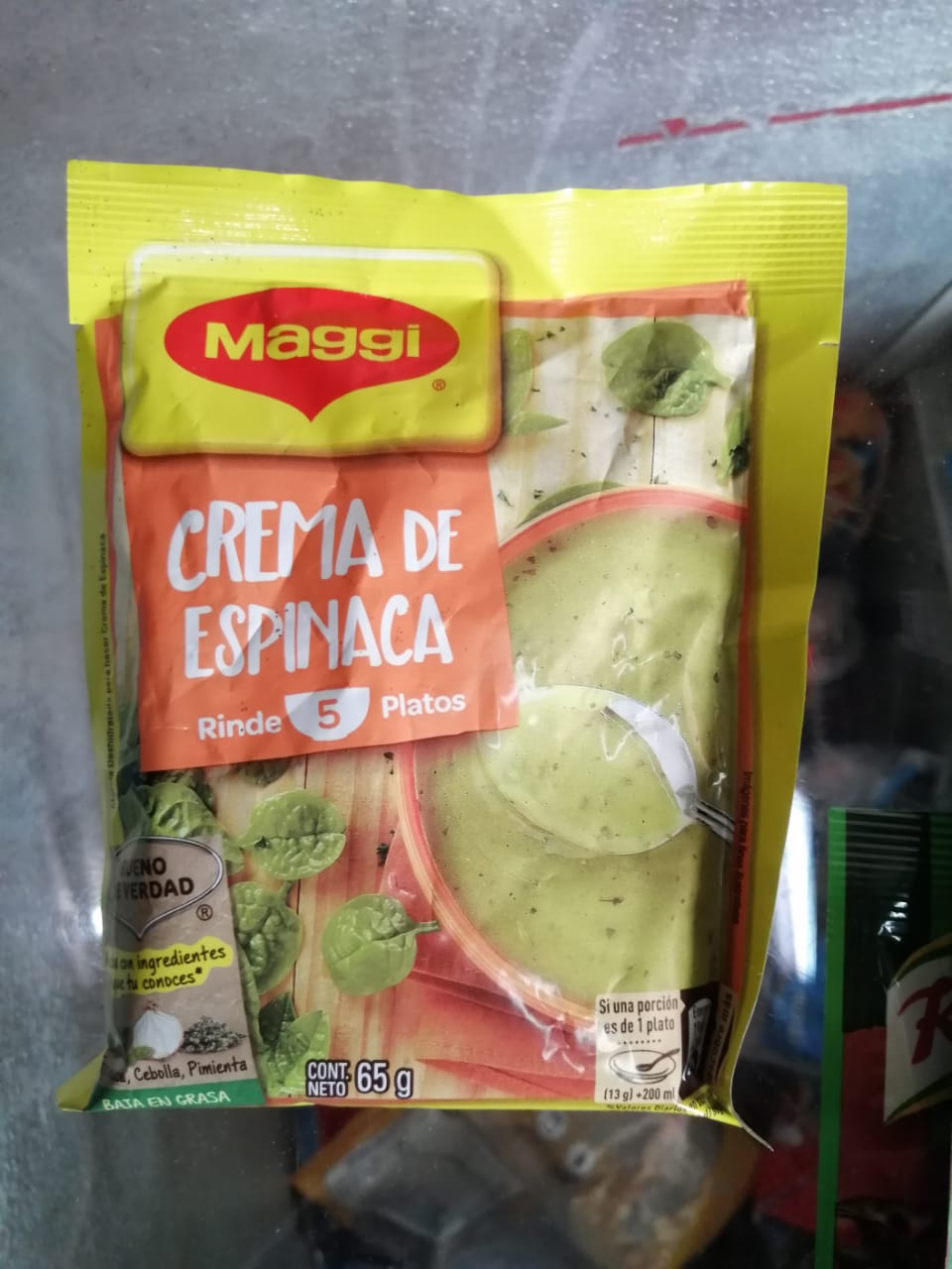 Sopa Crema de Espinaca - Maggi